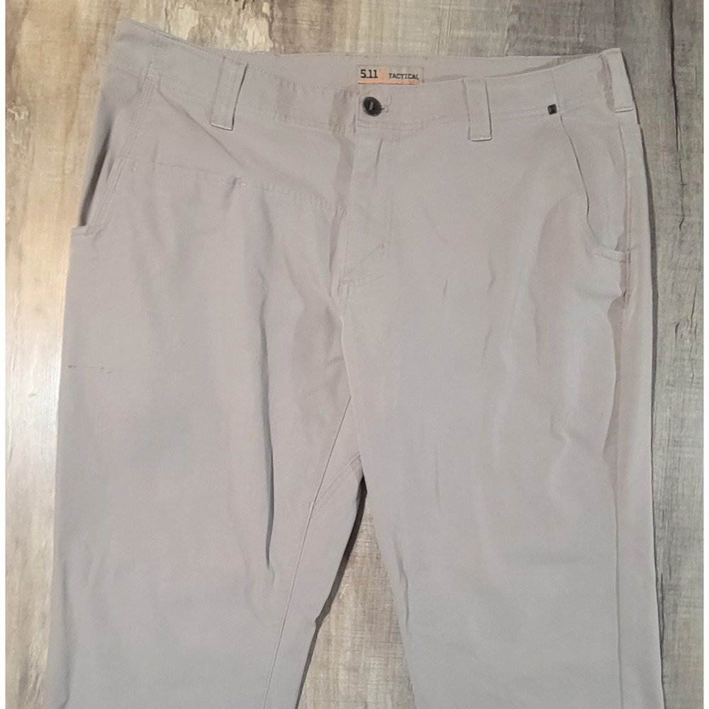 5.11 Tactical Edge Chino Pants Mens 36x34 Gray Grey Flex-Tac Cargo Utility 74481
